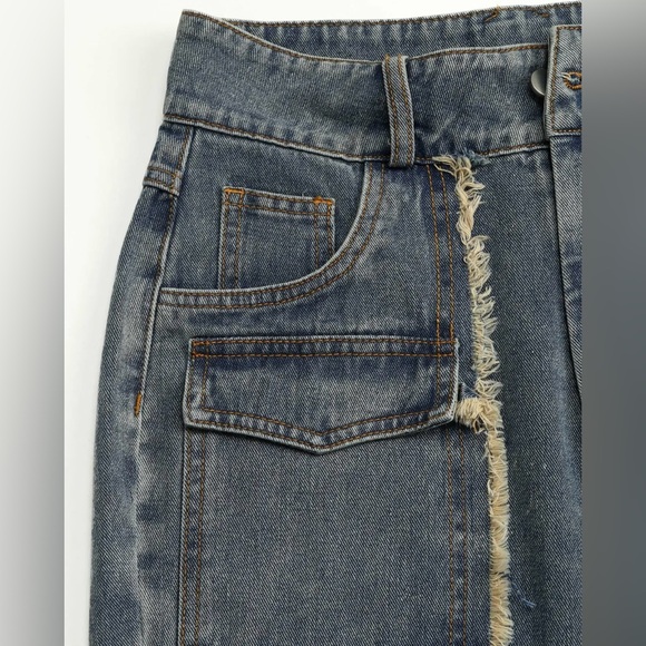 FRINGE FLARED JEANS - CIDER - Picture 3 of 4